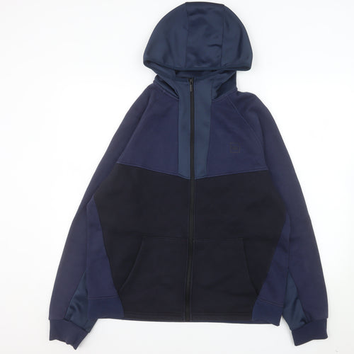 Matalan Men’s Blue Full Zip Hooded Fleece Jacket Size L