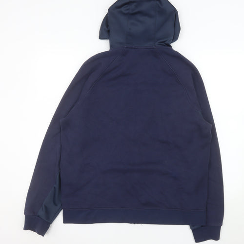 Matalan Men’s Blue Full Zip Hooded Fleece Jacket Size L