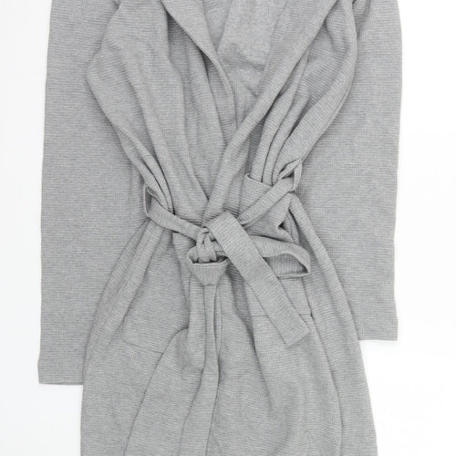 Marks and Spencer Mens Grey Cotton Belted Shawl Collar Coatigan M