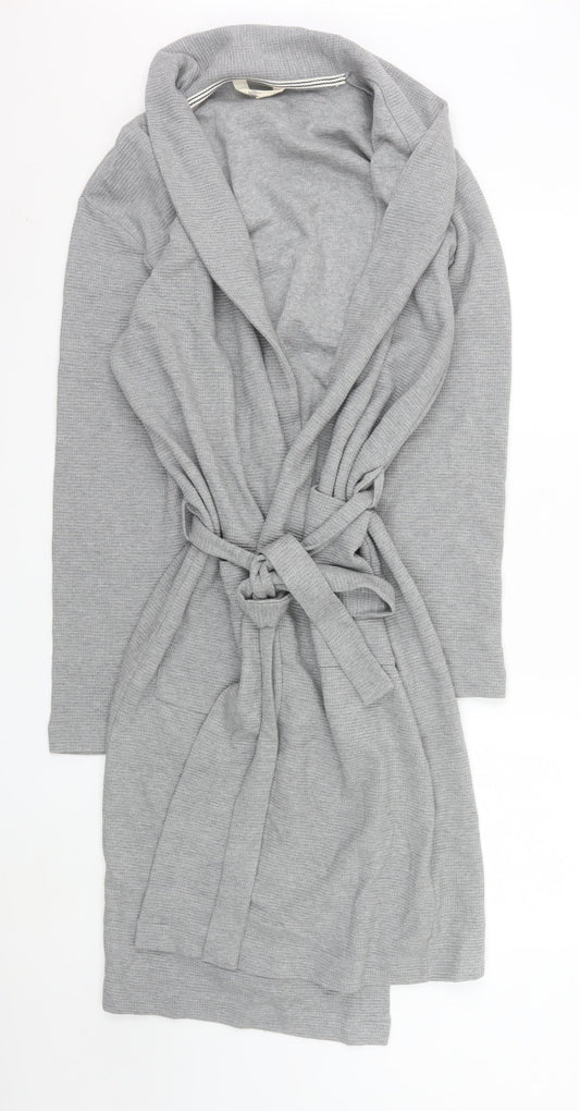 Marks and Spencer Mens Grey Cotton Belted Shawl Collar Coatigan M