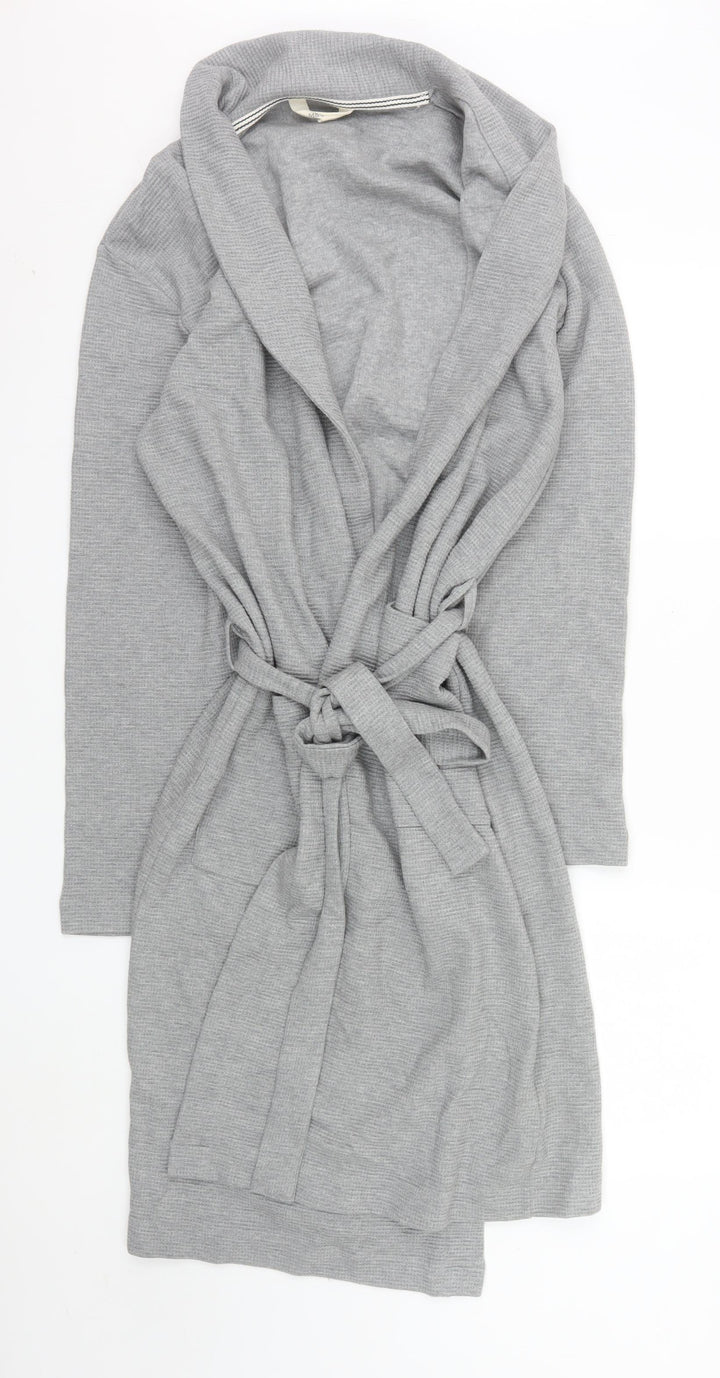 Marks and Spencer Mens Grey Cotton Belted Shawl Collar Coatigan M