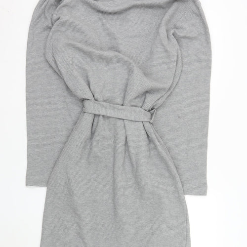 Marks and Spencer Mens Grey Cotton Belted Shawl Collar Coatigan M