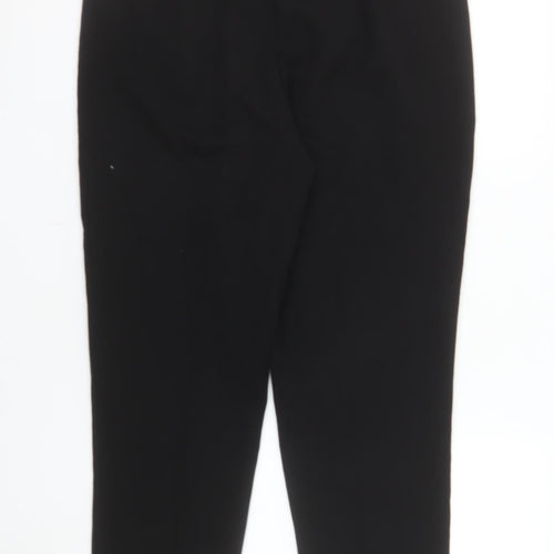 Et Vous Women's Black Size 14 Long Straight Stretch Trousers