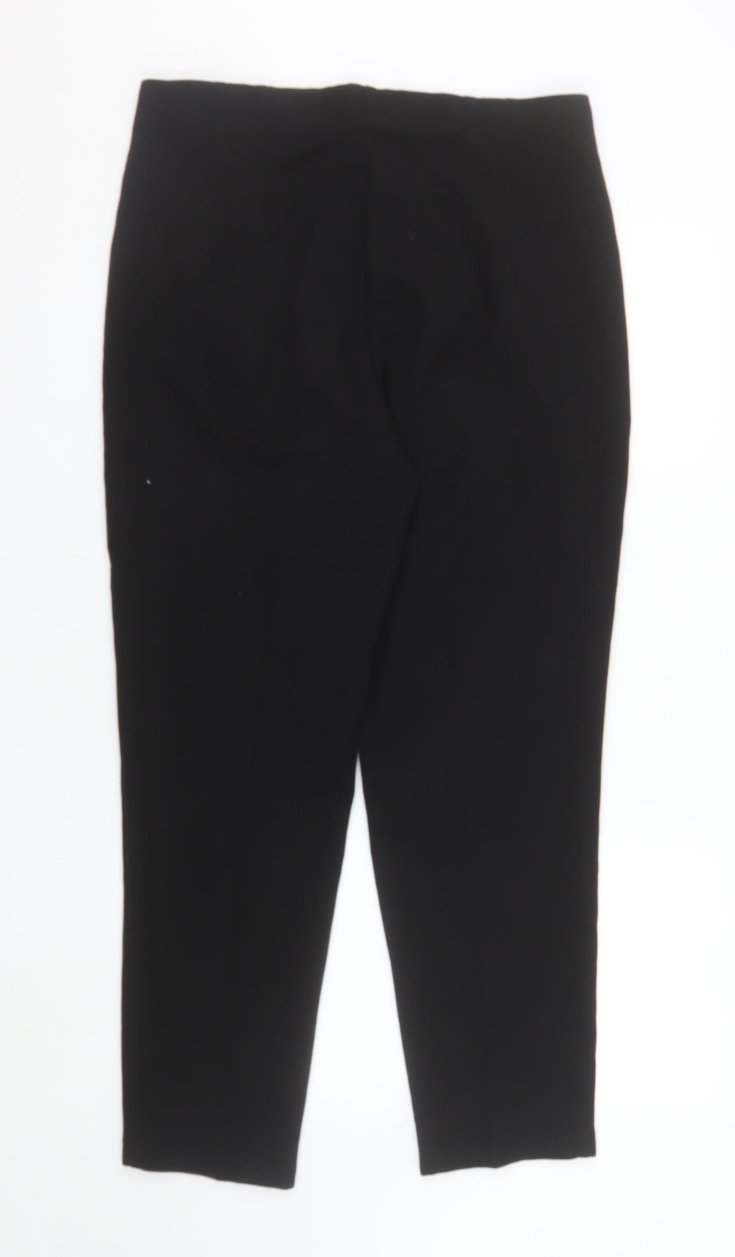Et Vous Women's Black Size 14 Long Straight Stretch Trousers