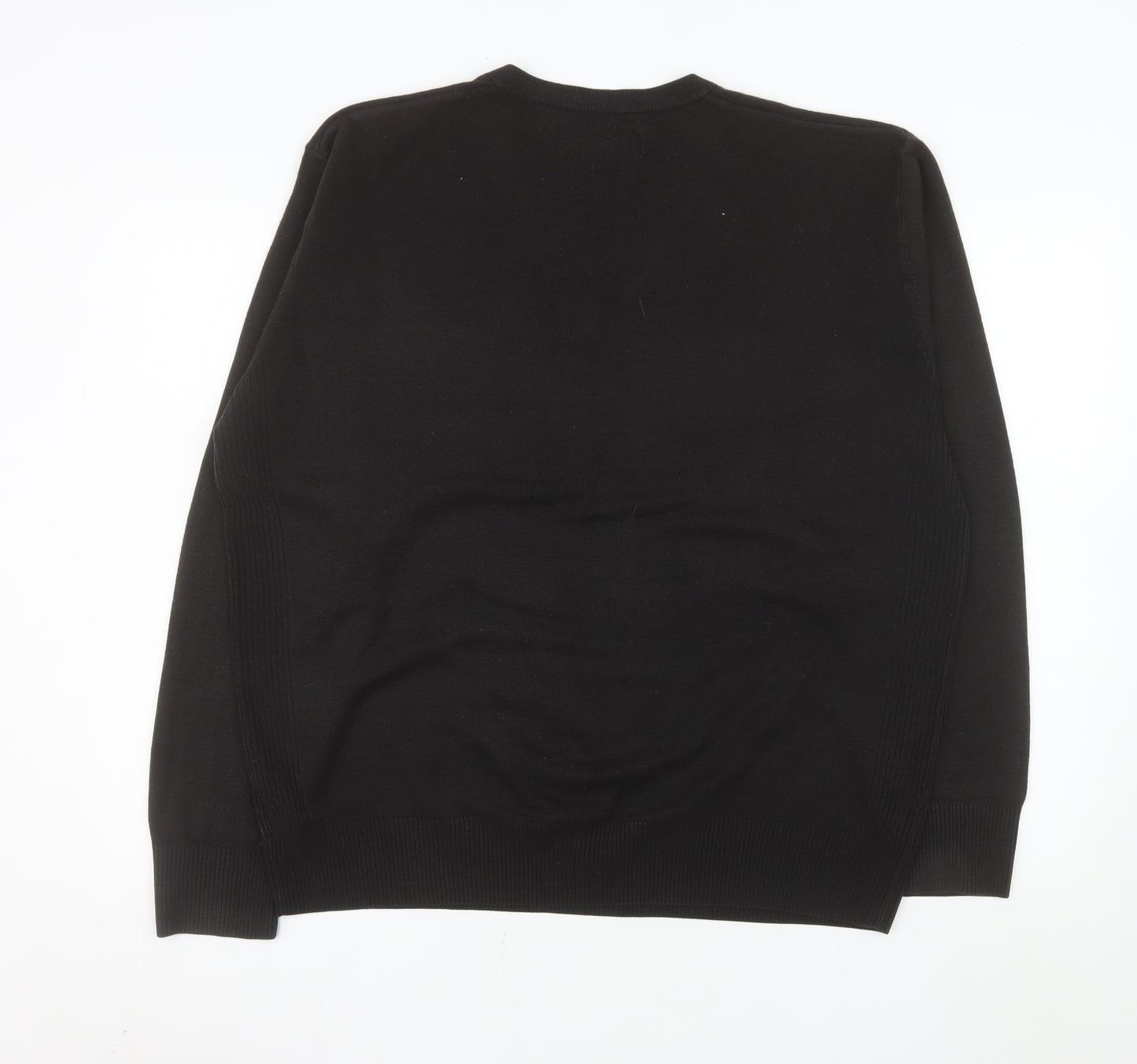 Next Men’s Black 2XL V-Neck Pullover Jumper Acrylic Knit