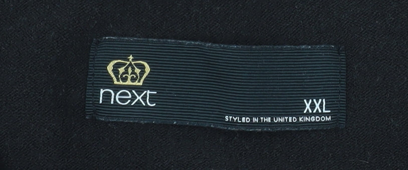 Next Men’s Black 2XL V-Neck Pullover Jumper Acrylic Knit