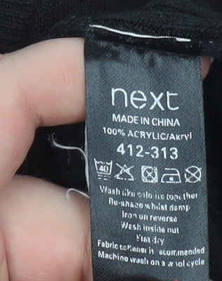 Next Men’s Black 2XL V-Neck Pullover Jumper Acrylic Knit