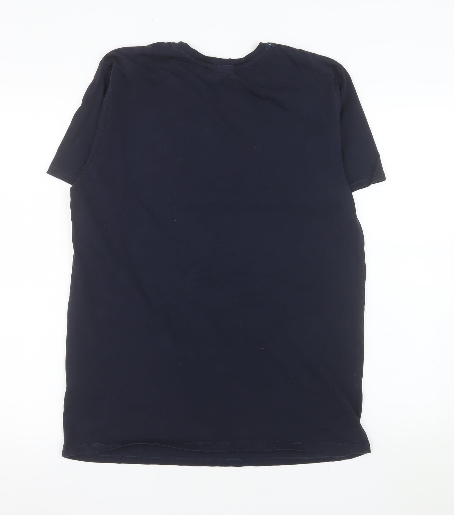Spreadshirt Premium Men's Navy Graphic Print Cotton T-Shirt L