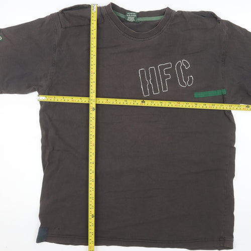 Hibernian FC Men's Black Cotton Short Sleeve T-Shirt XL