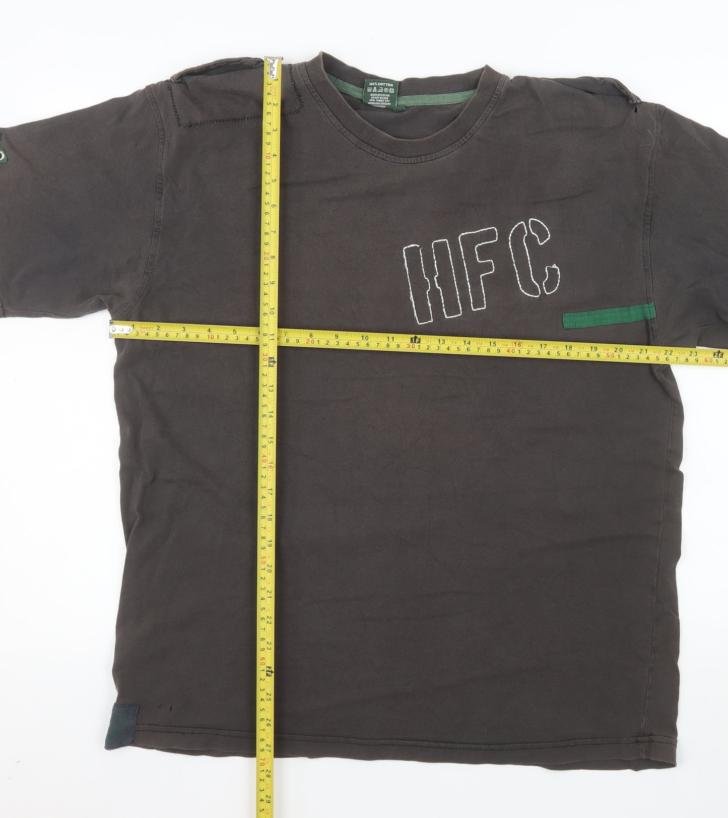 Hibernian FC Men's Black Cotton Short Sleeve T-Shirt XL