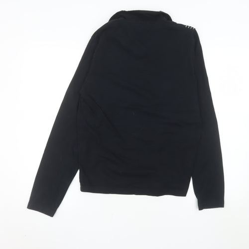 Dreamweaver Men's Black Geometric Long Sleeve Polo M
