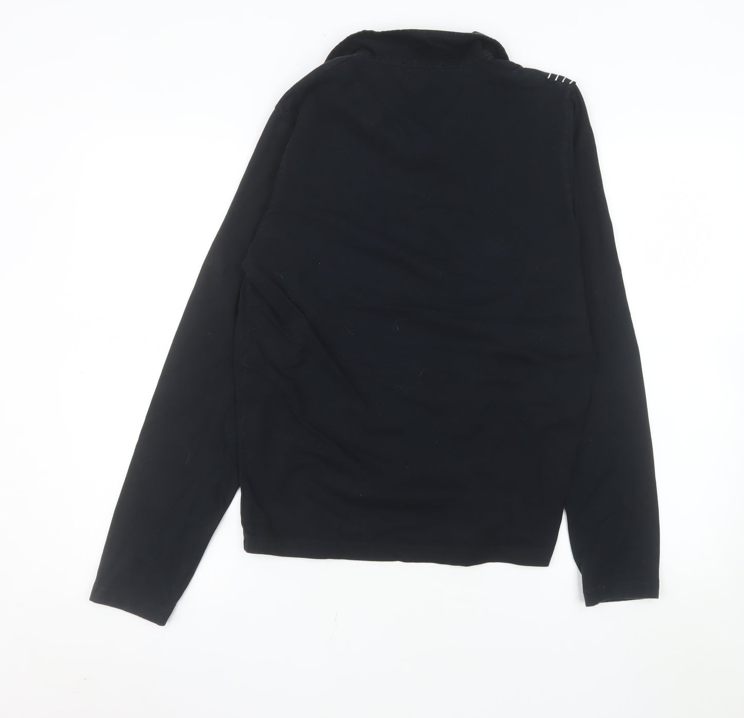 Dreamweaver Men's Black Geometric Long Sleeve Polo M