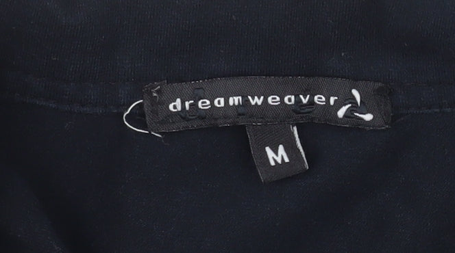 Dreamweaver Men's Black Geometric Long Sleeve Polo M