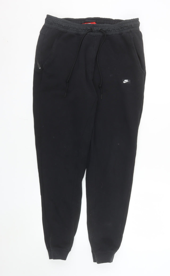 Nike Men's Black Jogger Sweatpants M Regular Fit Tapered Cotton Blend