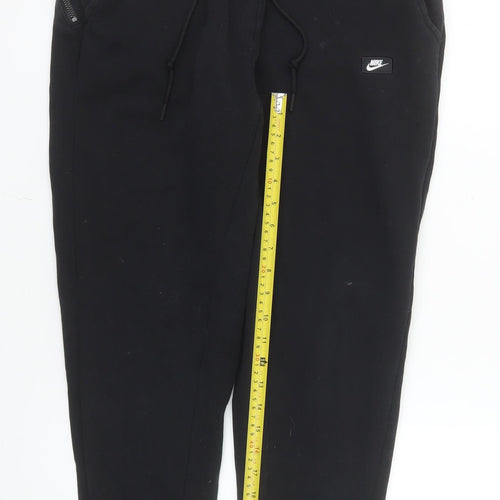 Nike Men's Black Jogger Sweatpants M Regular Fit Tapered Cotton Blend