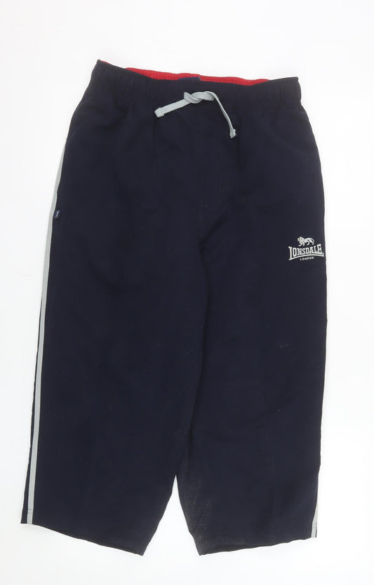 Lonsdale Men's Blue L Sweat Shorts with Drawstring Waist and Logo