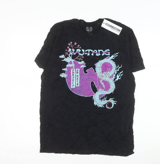 Wu-Tang Clan Men's Black Dragon Graphic Cotton T-Shirt Medium