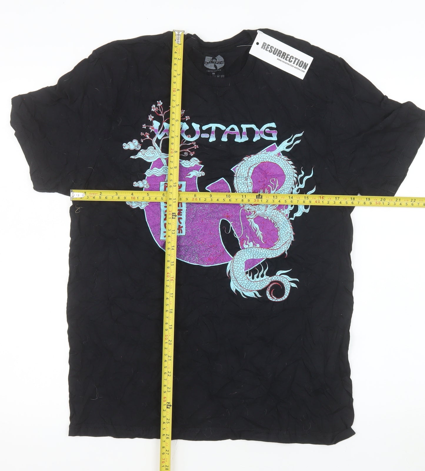 Wu-Tang Clan Men's Black Dragon Graphic Cotton T-Shirt Medium