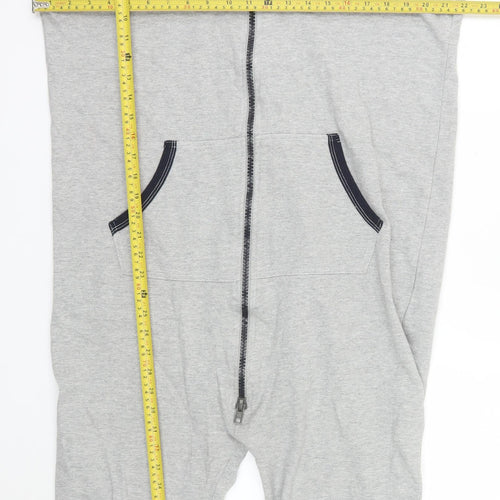 Soul Star Men's Grey Hooded Zip Sweatpants L Regular Fit