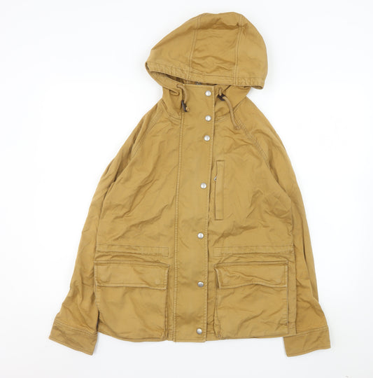 GAP Men's Brown Cotton Hooded Parka Jacket Size M Regular Fit