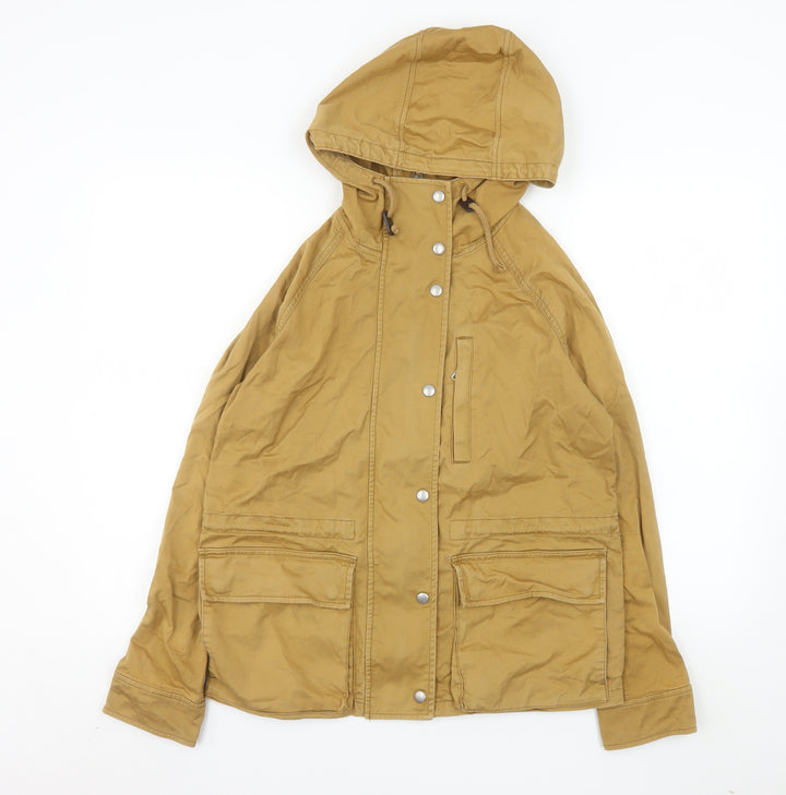 GAP Men's Brown Cotton Hooded Parka Jacket Size M Regular Fit