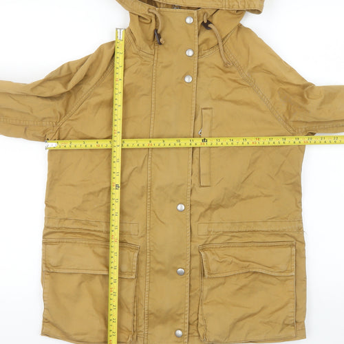 GAP Men's Brown Cotton Hooded Parka Jacket Size M Regular Fit