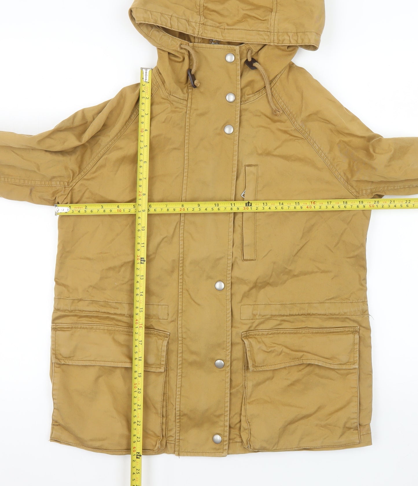 GAP Men's Brown Cotton Hooded Parka Jacket Size M Regular Fit