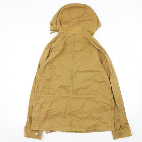 GAP Men's Brown Cotton Hooded Parka Jacket Size M Regular Fit