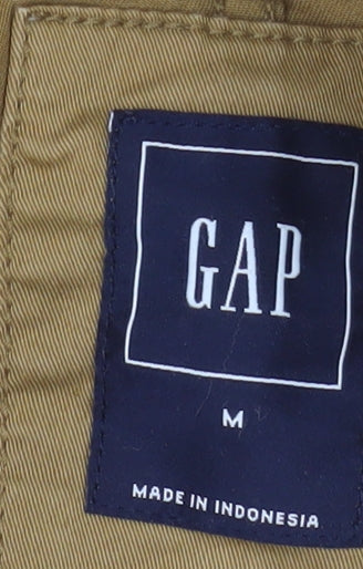 GAP Men's Brown Cotton Hooded Parka Jacket Size M Regular Fit