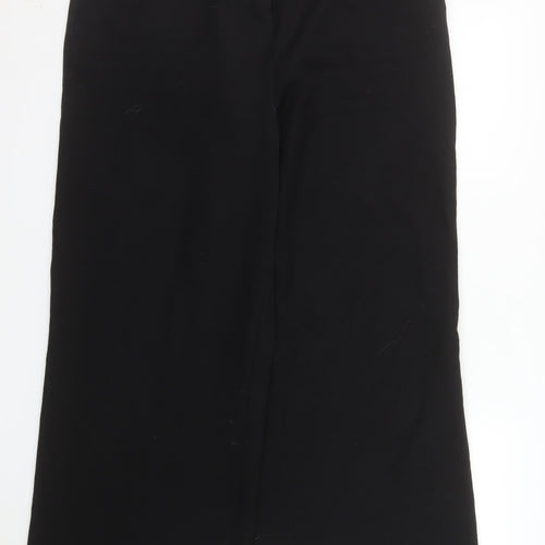 V by Very Women's Black Wide-Leg Stretch Trousers Size 16
