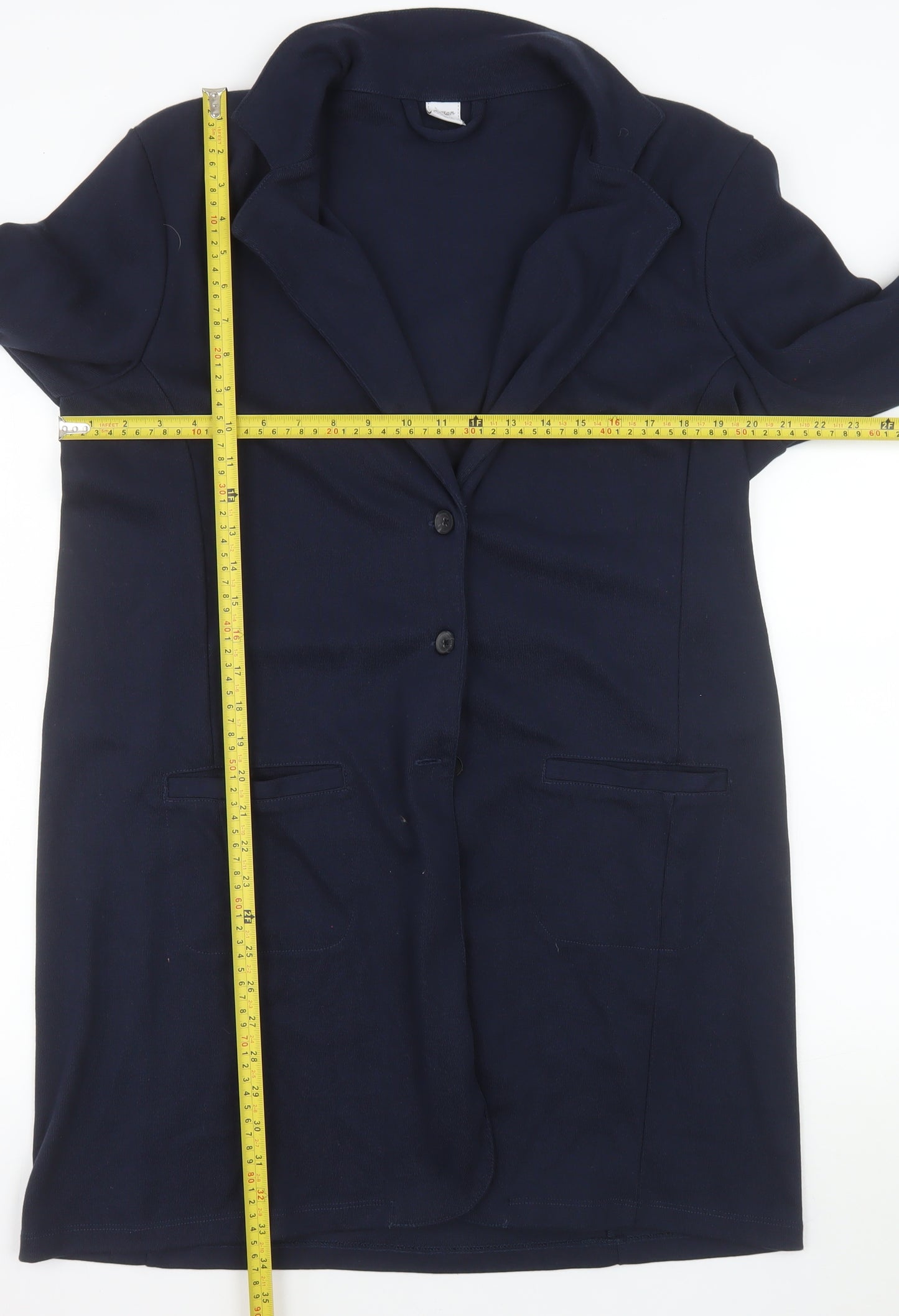 Cotton Traders Womens Blue Coatigan Long Sleeve Size 16 Button Front