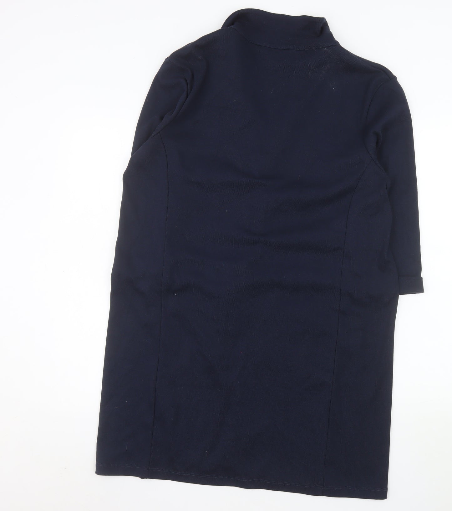Cotton Traders Womens Blue Coatigan Long Sleeve Size 16 Button Front