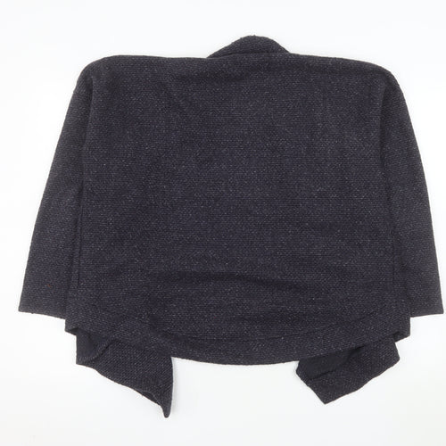 Marks and Spencer Women's Black Knit Open Front Coatigan Size 16