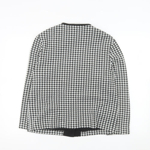 Sportleigh of London Womens Black White Houndstooth Suit Jacket Size 14