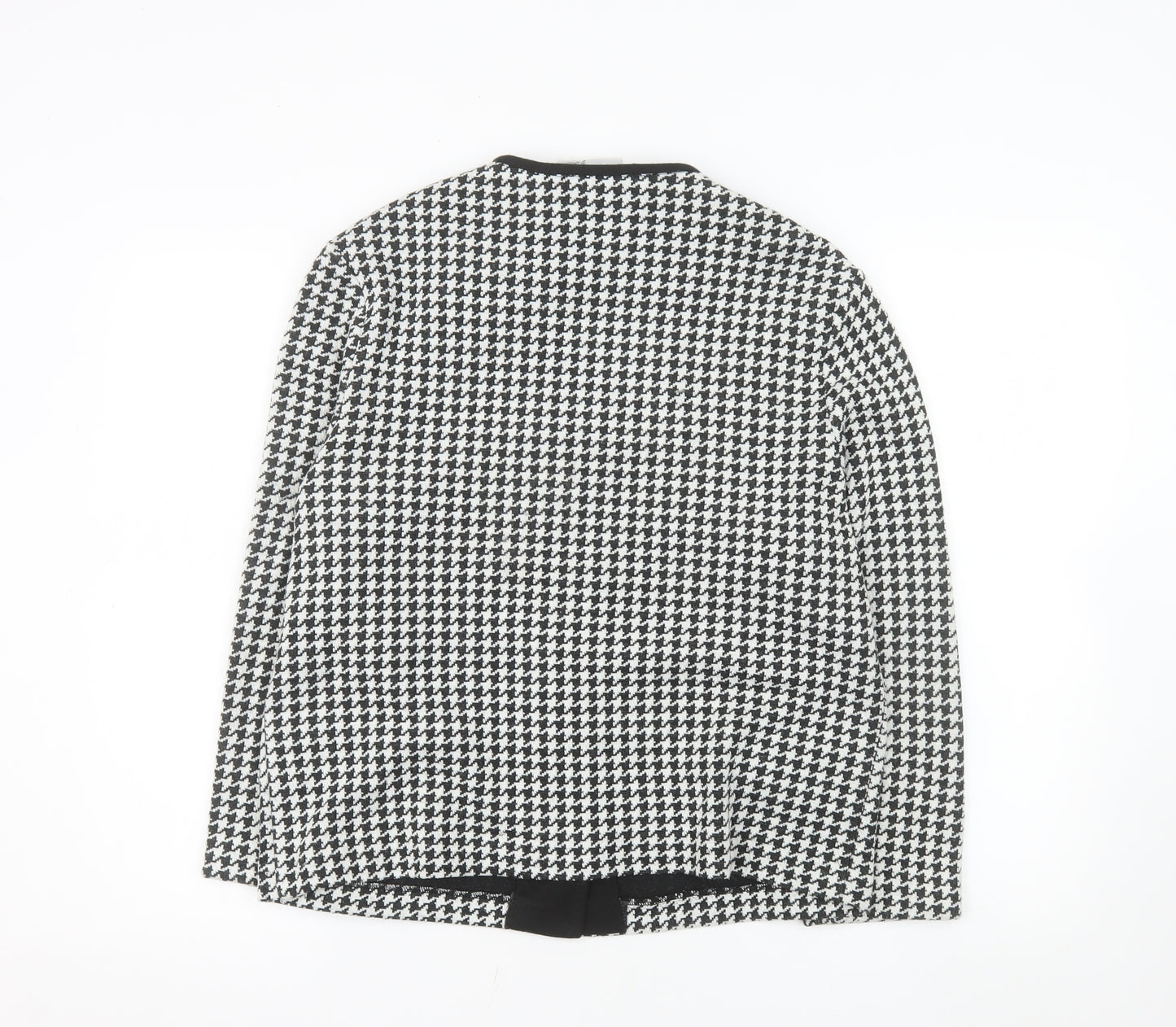 Sportleigh of London Womens Black White Houndstooth Suit Jacket Size 14