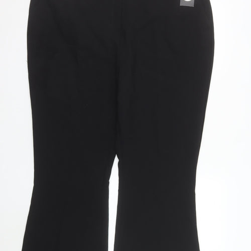 Peacocks Women's Black Bootcut Work Trousers Size 22S