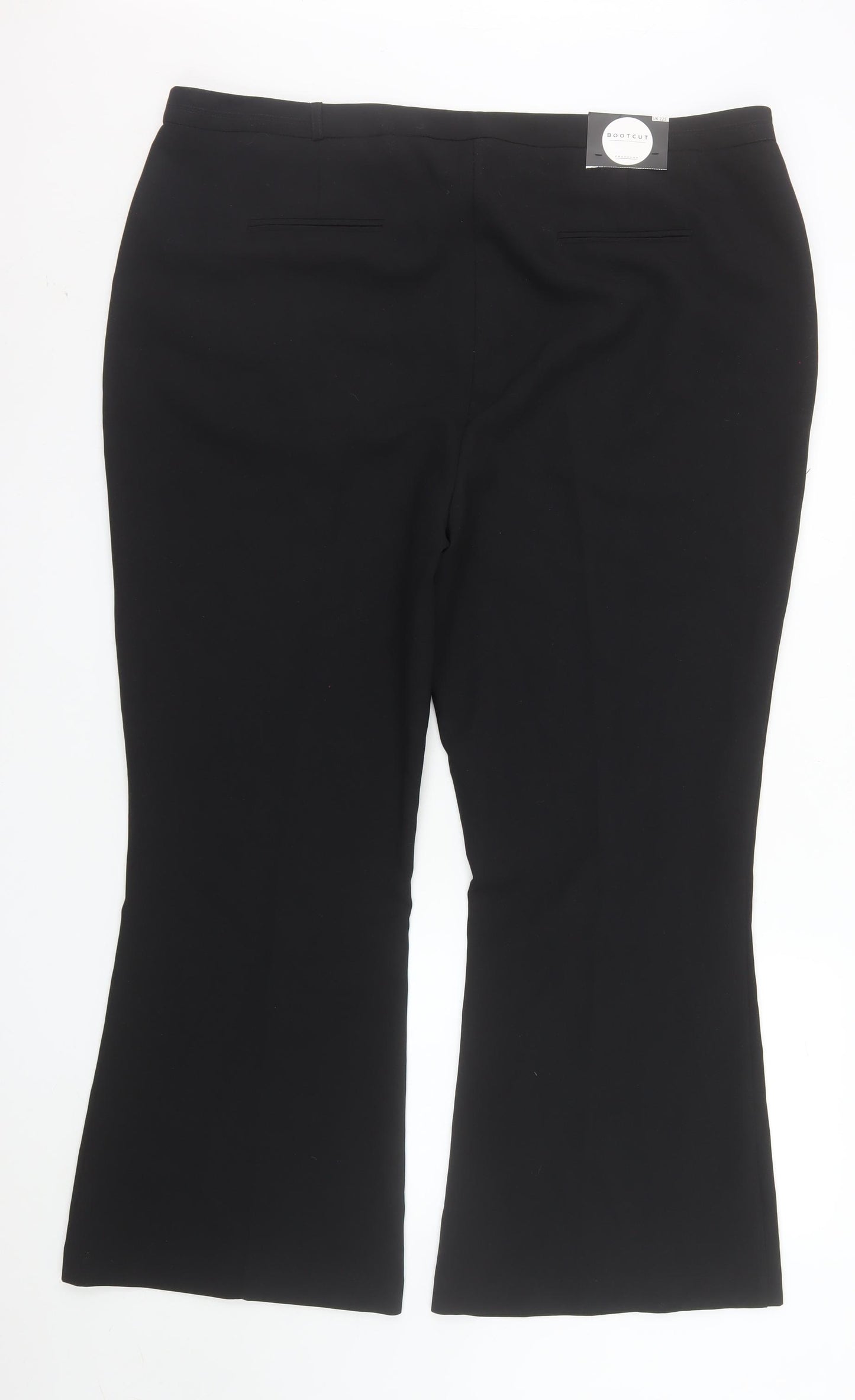 Peacocks Women's Black Bootcut Work Trousers Size 22S