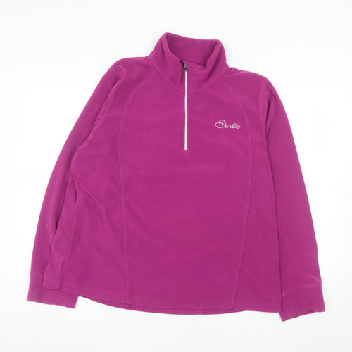Dare 2B Womens Purple Fleece Pullover Sweatshirt Size 18 1/2 Zip
