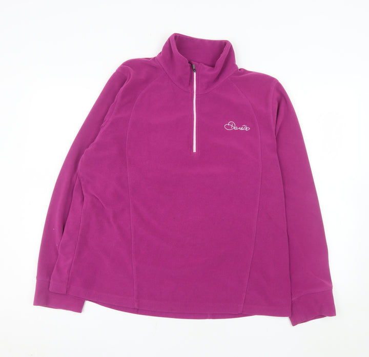 Dare 2B Womens Purple Fleece Pullover Sweatshirt Size 18 1/2 Zip