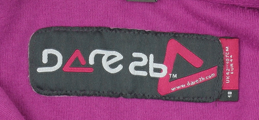Dare 2B Womens Purple Fleece Pullover Sweatshirt Size 18 1/2 Zip