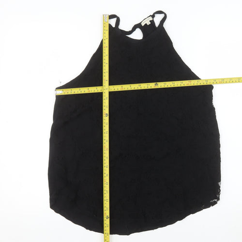 River Island Women's Black Lace Halter Camisole Top Size 12
