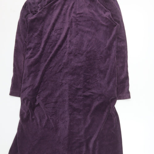 Rösch Women’s Purple Velour Midi Zip Dress Size 14