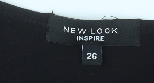 New Look Inspire Women's Black Lace Sleeveless Camisole Blouse Plus Size 26