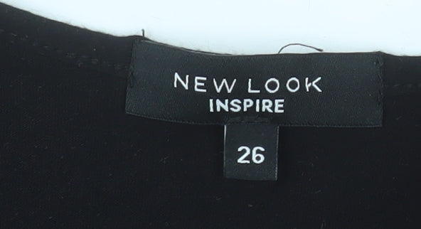 New Look Inspire Women's Black Lace Sleeveless Camisole Blouse Plus Size 26