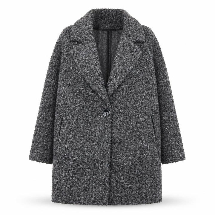Nutmeg Women's Grey Mid-Length Textured Overcoat Size 10
