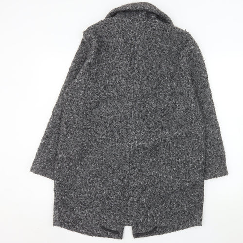 Nutmeg Women's Grey Mid-Length Textured Overcoat Size 10