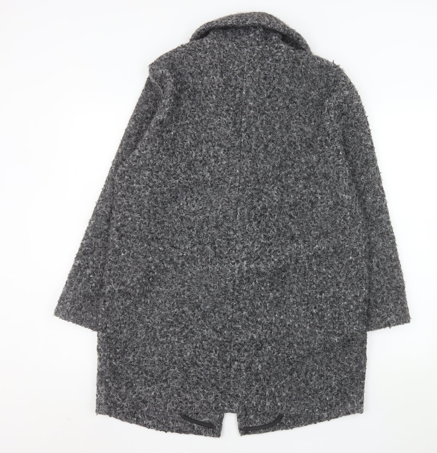 Nutmeg Women's Grey Mid-Length Textured Overcoat Size 10