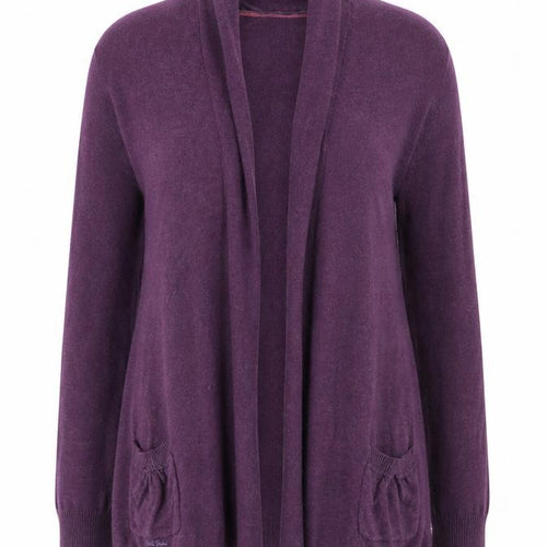 Fat Face Womens Purple Cardigan Size 10 Long Sleeve Knit
