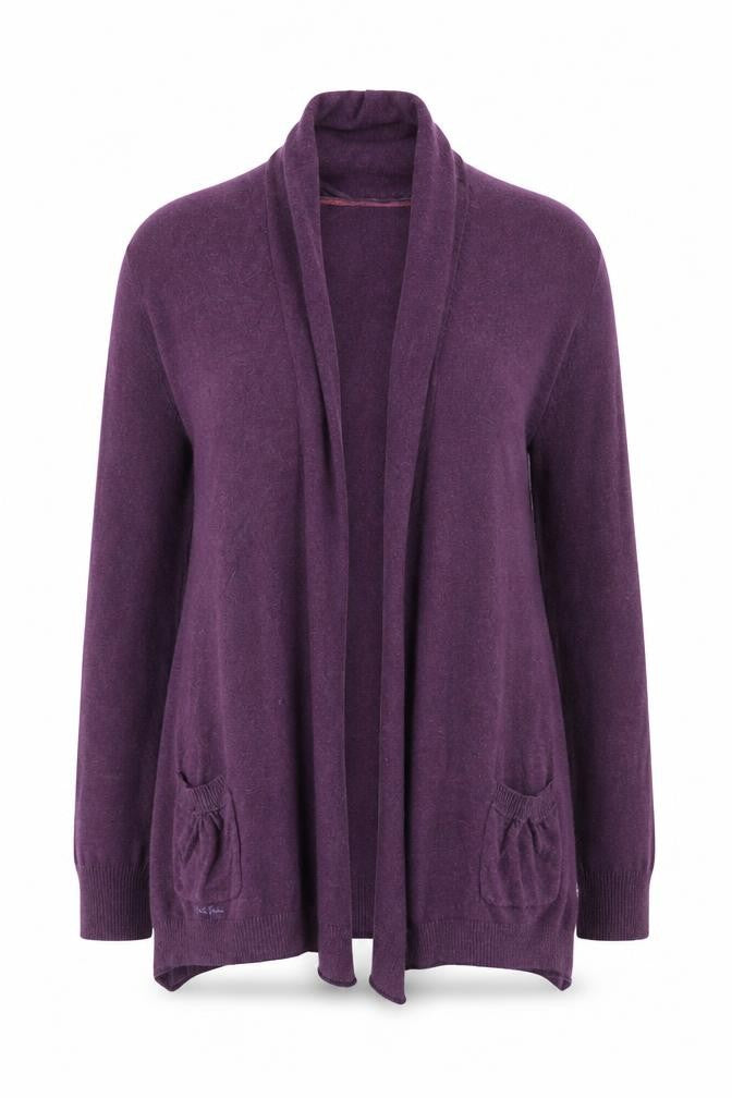 Fat Face Womens Purple Cardigan Size 10 Long Sleeve Knit