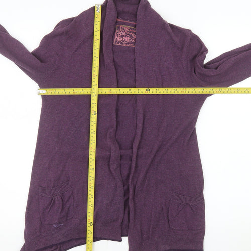 Fat Face Womens Purple Cardigan Size 10 Long Sleeve Knit
